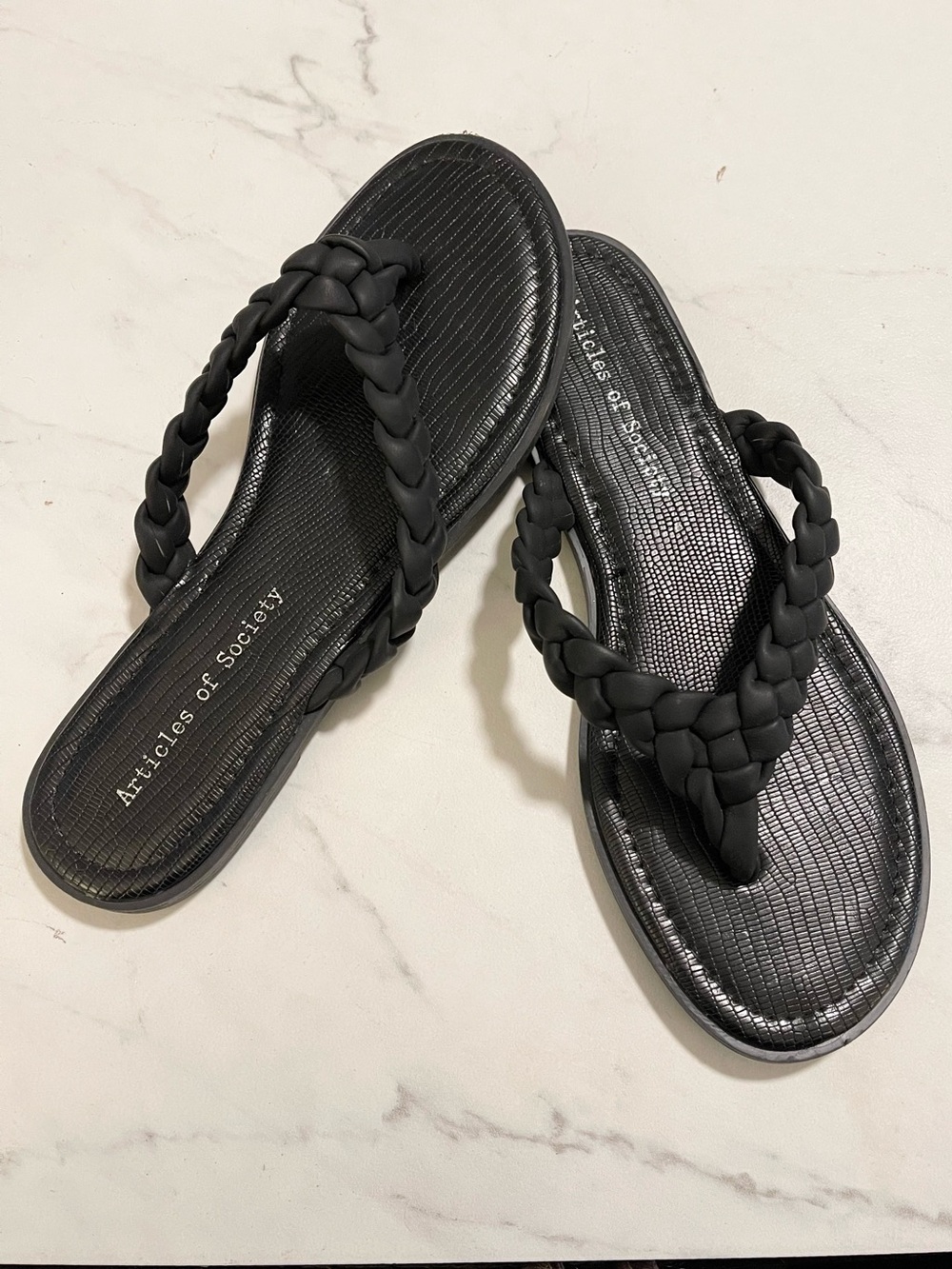 Articles of Society woven black sandals woman’s size 10